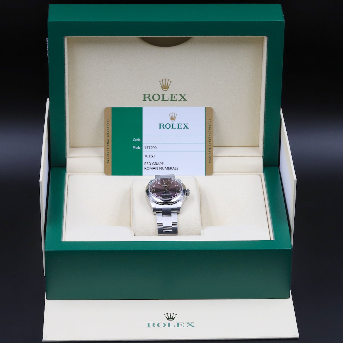 Rolex<br>177200 Oyster Perpetual 31 Red Grape Dial