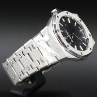 Audemars Piguet<br>67653BC Royal Oak Quartz Frosted White Gold Black Dial