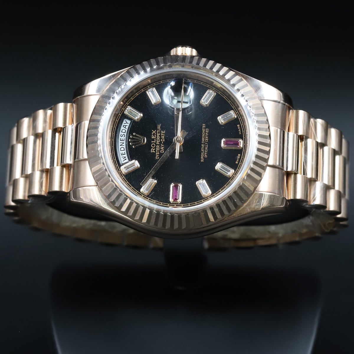 Rolex<br>218235 DayDate II Ruby Dial