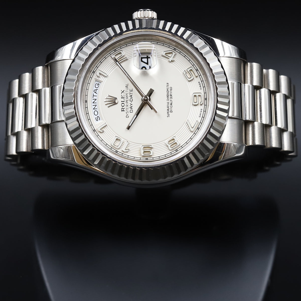 Rolex<br>218209 DayDate II German White Dial