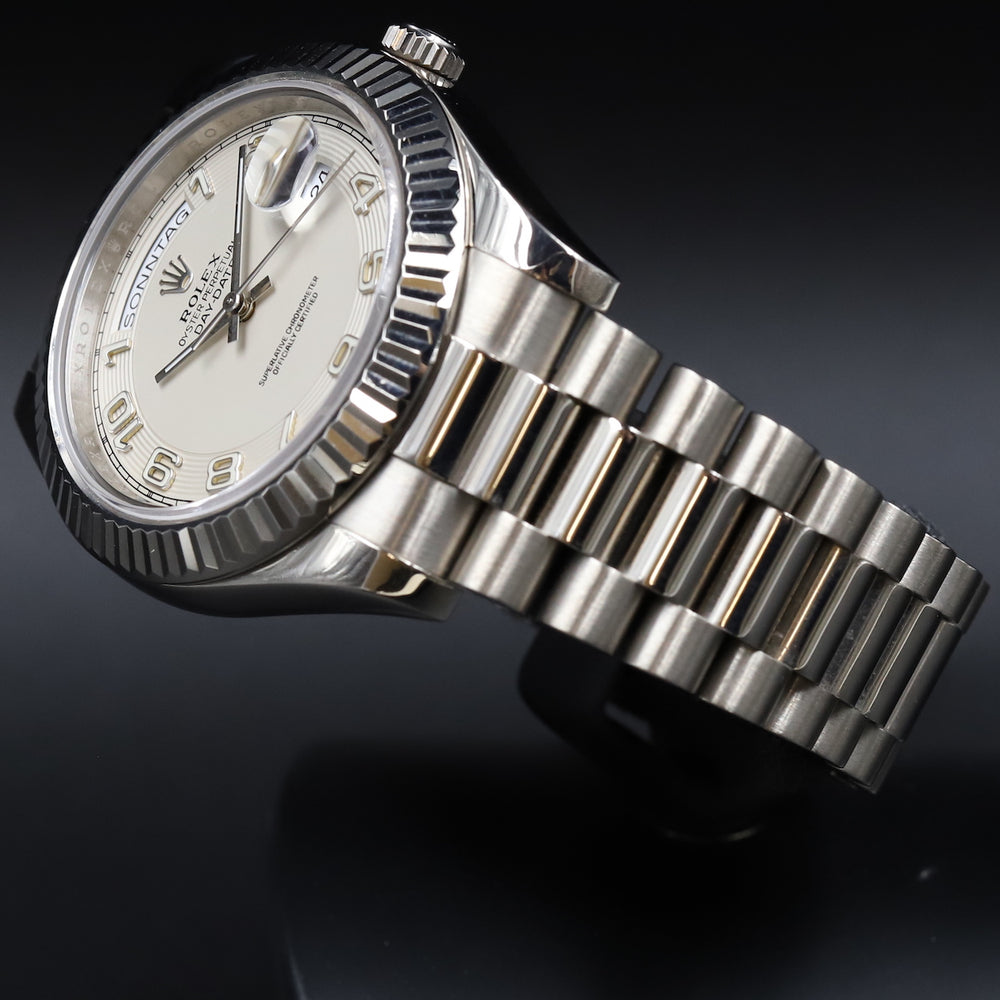 Rolex<br>218209 DayDate II German White Dial