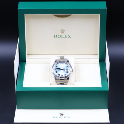 Rolex<br>218206 DayDate II Ice Blue Roman Numeral Dial