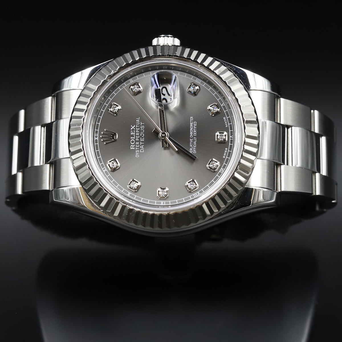 Rolex<br>116334 Datejust II Rhodium Diamond Dial