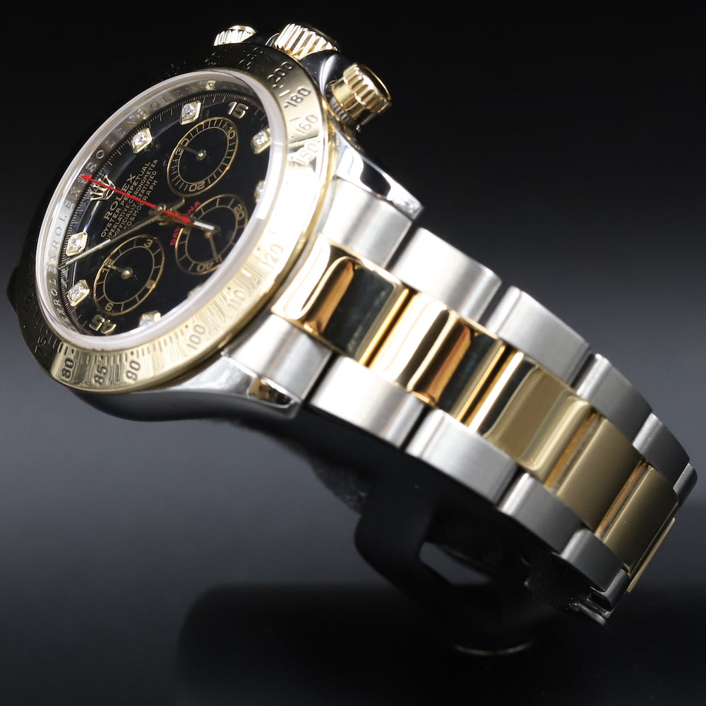 Rolex<br>116523 Daytona SS/18k Black Diamond Dial