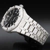 Audemars Piguet<br>15400ST Royal Oak Custom Diamond Black Dial