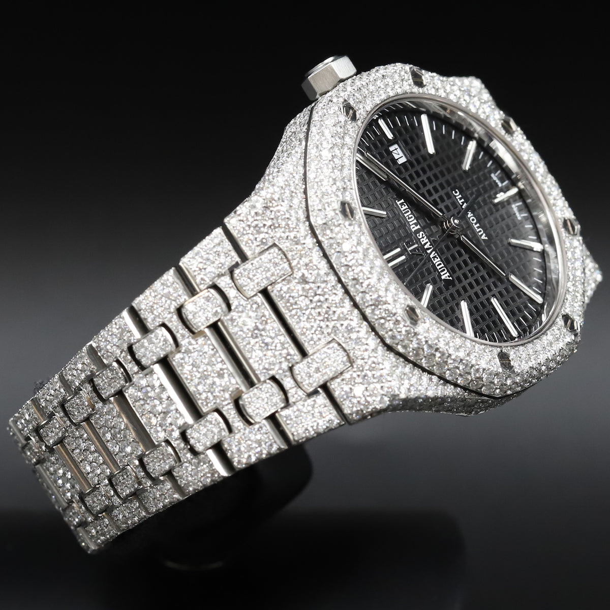 Audemars Piguet<br>15400ST Royal Oak Custom Diamond Black Dial