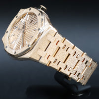 Audemars Piguet<br>67653OR Royal Oak Frosted Rose Gold Quartz Pink Dial