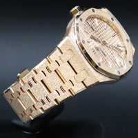 Audemars Piguet<br>67653OR Royal Oak Frosted Rose Gold Quartz Pink Dial