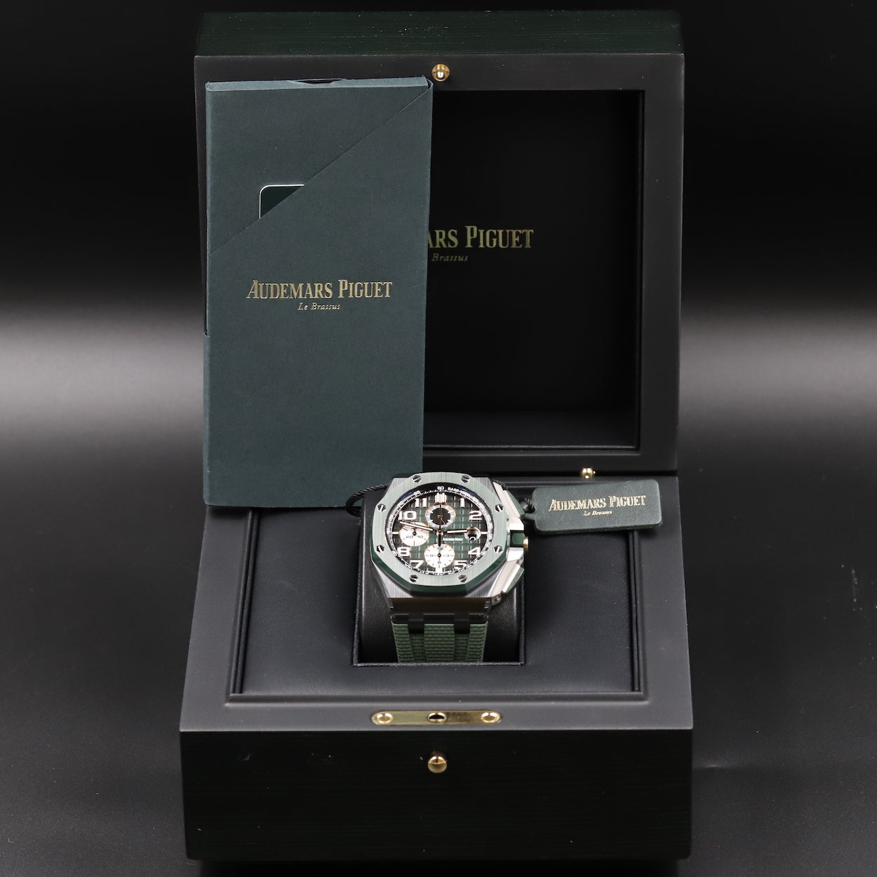 Audemars Piguet26405CE Royal Oak Offshore Green Dial – Newport Audemars Piguet26405CE Royal Oak Offshore Green Dial – Newport