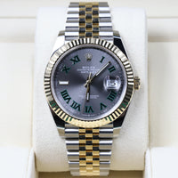 Rolex<br>126333 Datejust 41 18k/SS Slate Green Roman Numeral 'Wimbledon' Dial