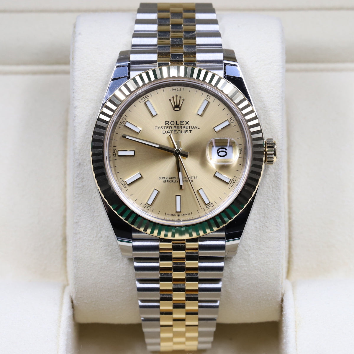Rolex<br>126333 Datejust 41 18k/SS Champagne Index Dial