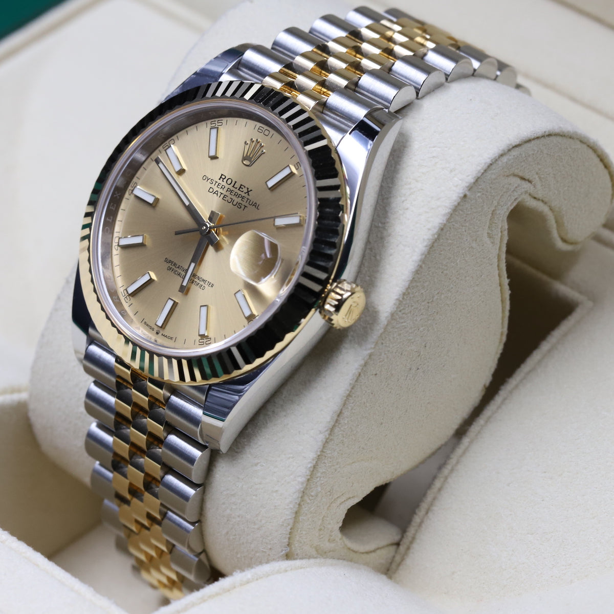 Rolex<br>126333 Datejust 41 18k/SS Champagne Index Dial