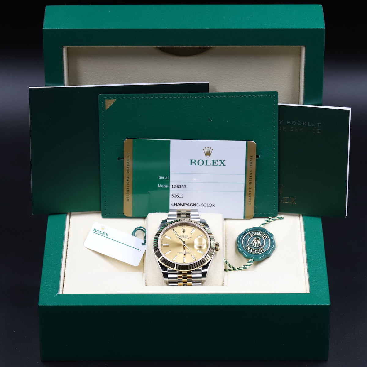 Rolex<br>126333 Datejust 41 18k/SS Champagne Index Dial