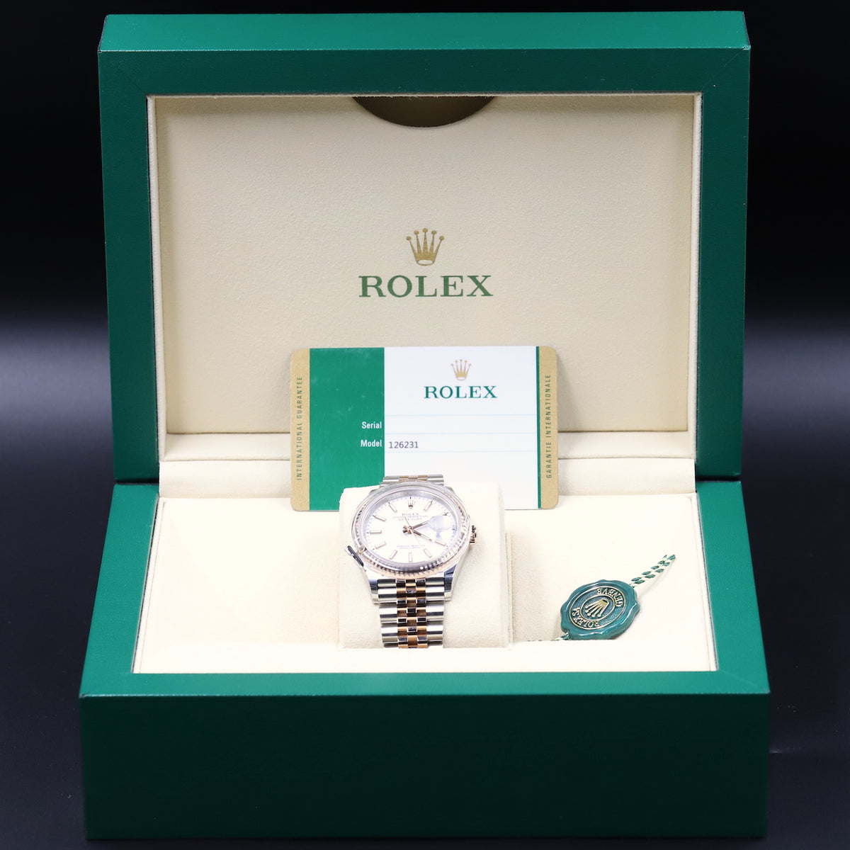 Rolex<br>126231 Datejust 36 SS/RG White Index Dial