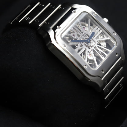 Cartier<br>WHSA0015 Santos De Cartier Skeleton Dial