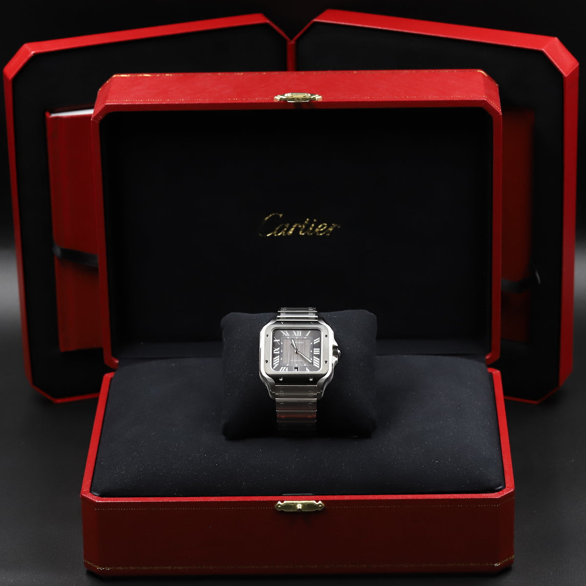 Cartier<br>WSSA0037 Santos De Cartier Grey Dial