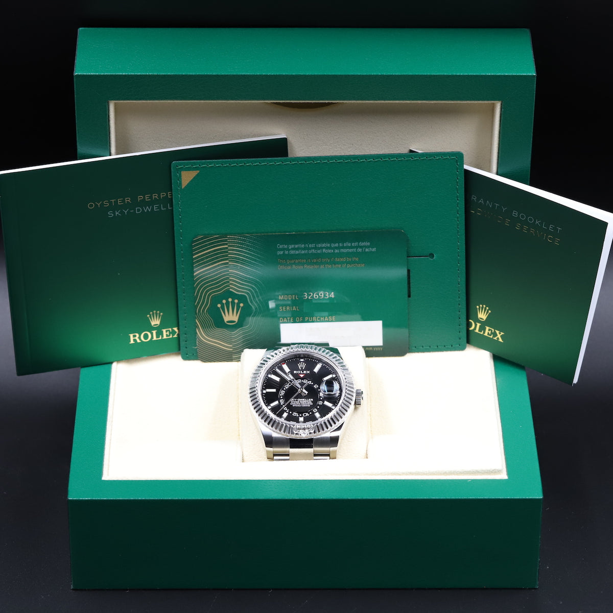 Rolex<br>326934 Sky-Dweller Black Dial