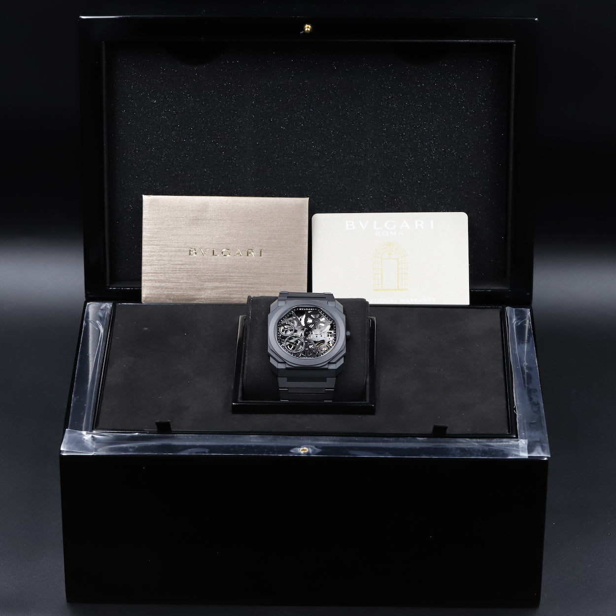 Bulgari103126 Octo Finissimo Skeleton Black Ceramic