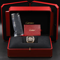 Cartier<br>WHSA0008 Santos De Cartier Rose Gold Skeleton Dial