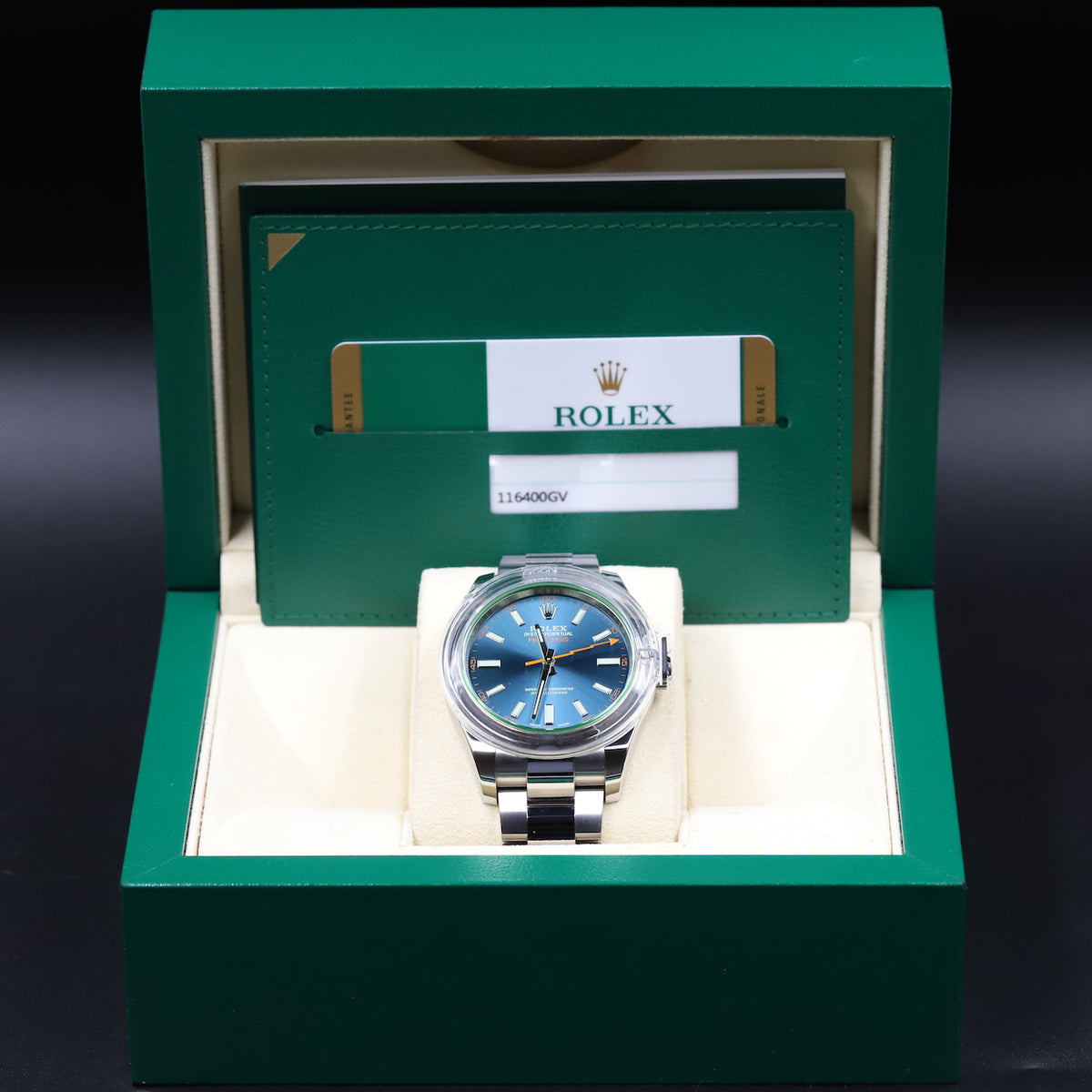 Rolex<br>116400GV Milgauss Blue Dial