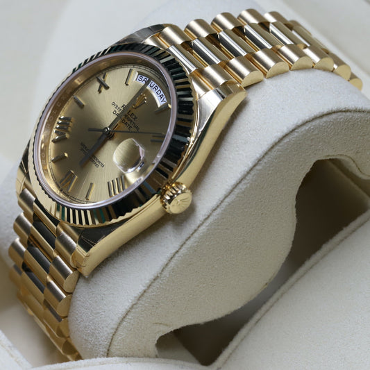 Rolex<br>228238 DayDate 40 Champagne Roman Numeral Dial