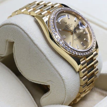 Rolex<br>228348RBR DayDate 40 Baguette Diamond Dial Diamond Bezel