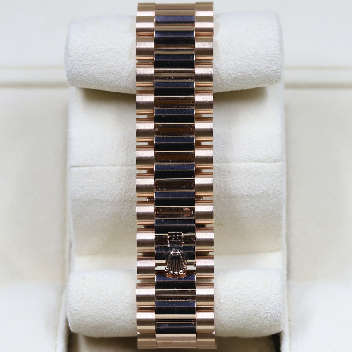 Rolex<br>228345RBR DayDate 40 Rose Gold Diamond Bezel Green Dial