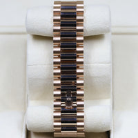 Rolex<br>228345RBR DayDate 40 Rose Gold Diamond Bezel Green Dial