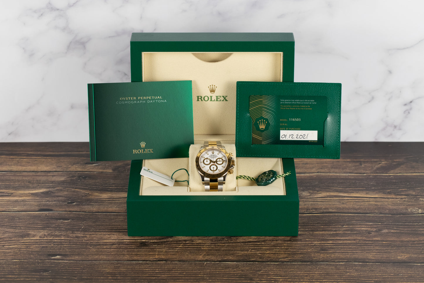 Rolex 116503 Daytona SS/18k White Dial