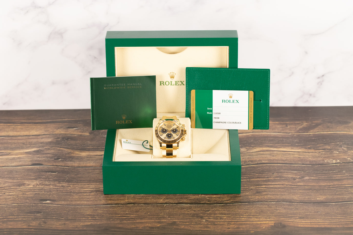 Rolex 116508 Daytona Champagne/Black Dial