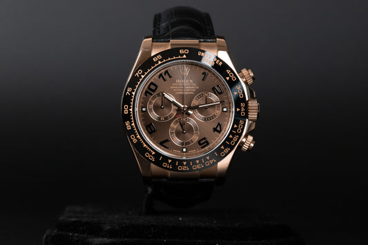Rolex 116515LN Daytona Rose Gold Chocolate Arabic Dial