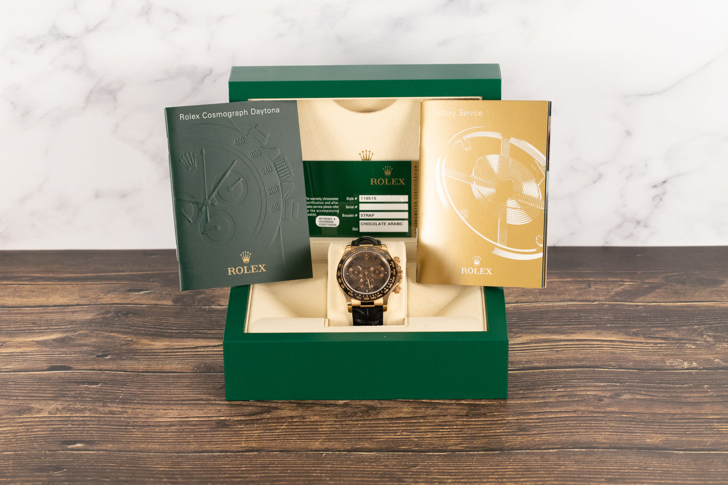 Rolex 116515LN Daytona Rose Gold Chocolate Arabic Dial