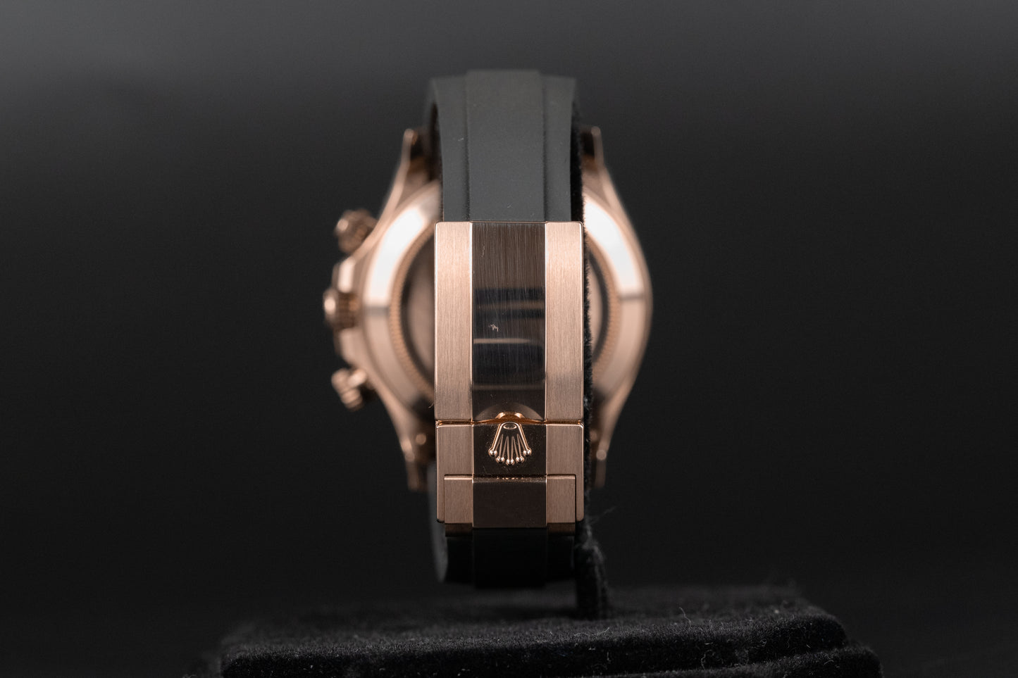 Rolex 116515 Daytona Oysterflex Rose Gold Black Diamond Dial