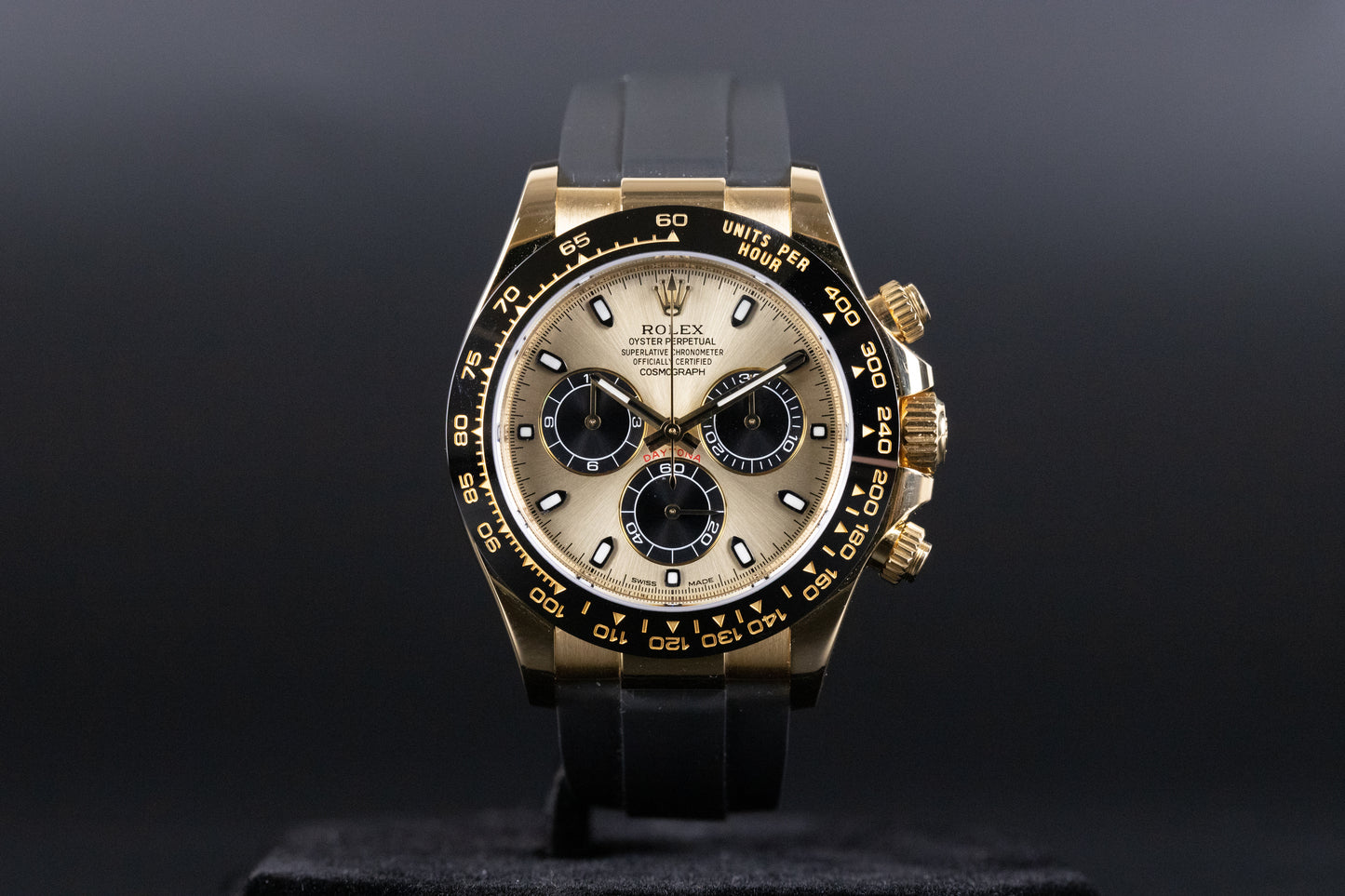 Rolex 116518LN Daytona Oysterflex Champagne/Black Dial