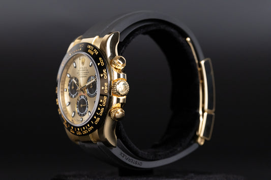 Rolex 116518LN Daytona Oysterflex Champagne/Black Dial