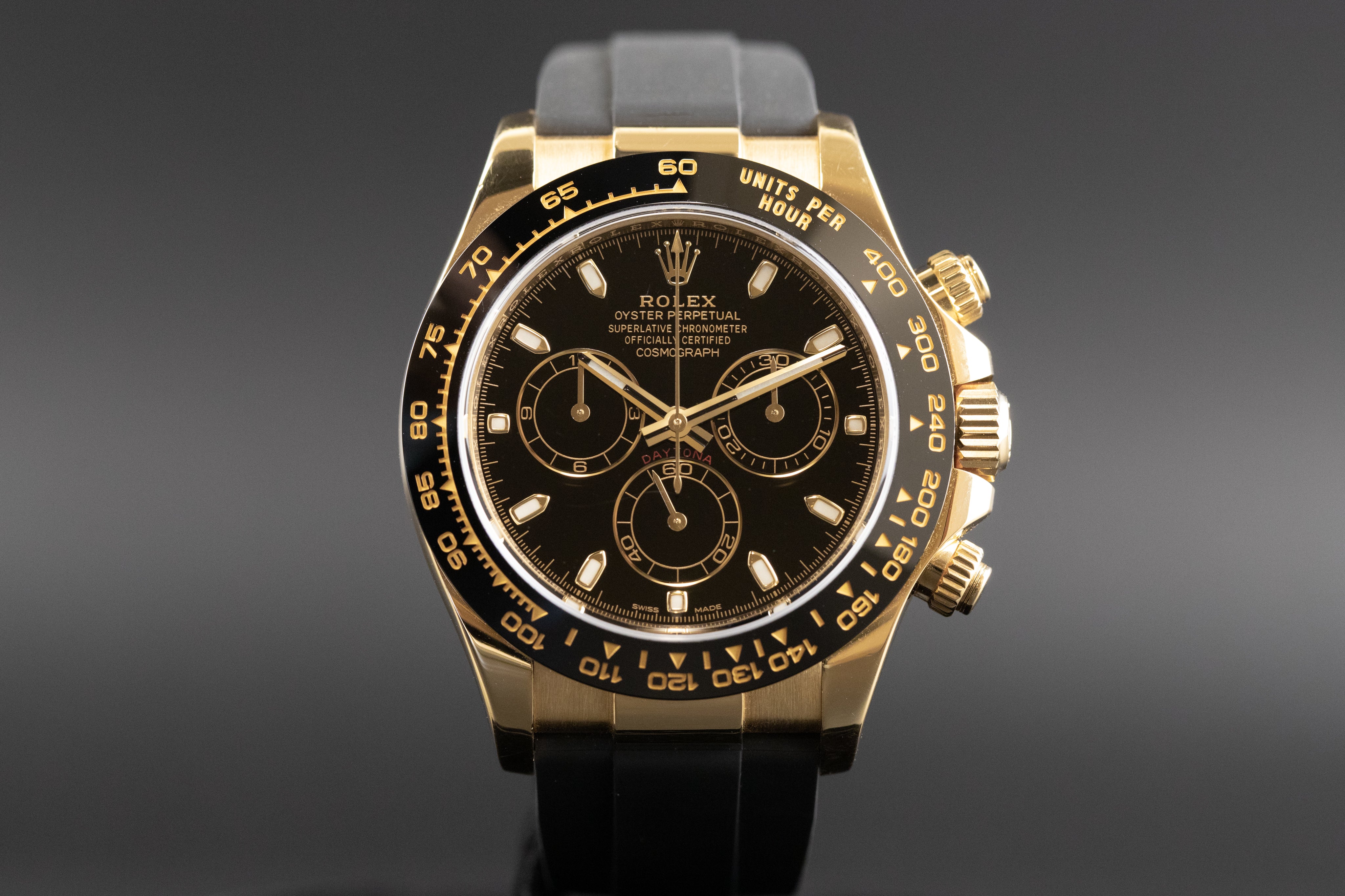 Rolex116518LN Daytona Oysterflex Black Dial – Newport Watch Club