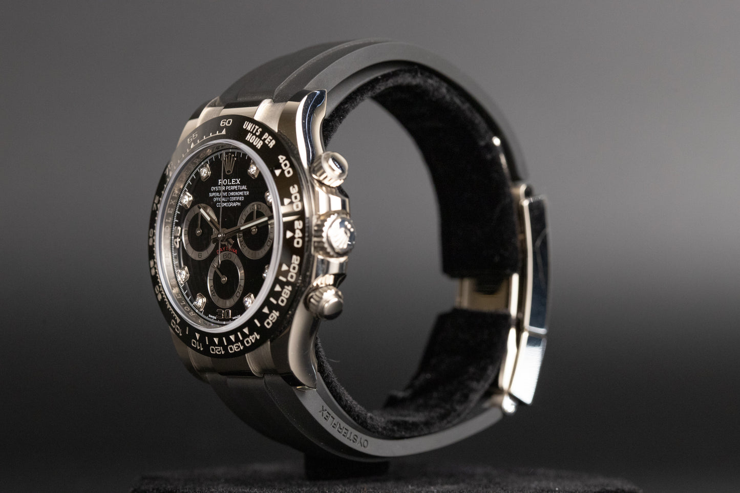 Rolex<br>116519LN Daytona Black Diamond Dial Oysterflex