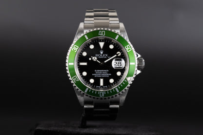 Rolex 16610LV Submariner 'Kermit' Flat Four
