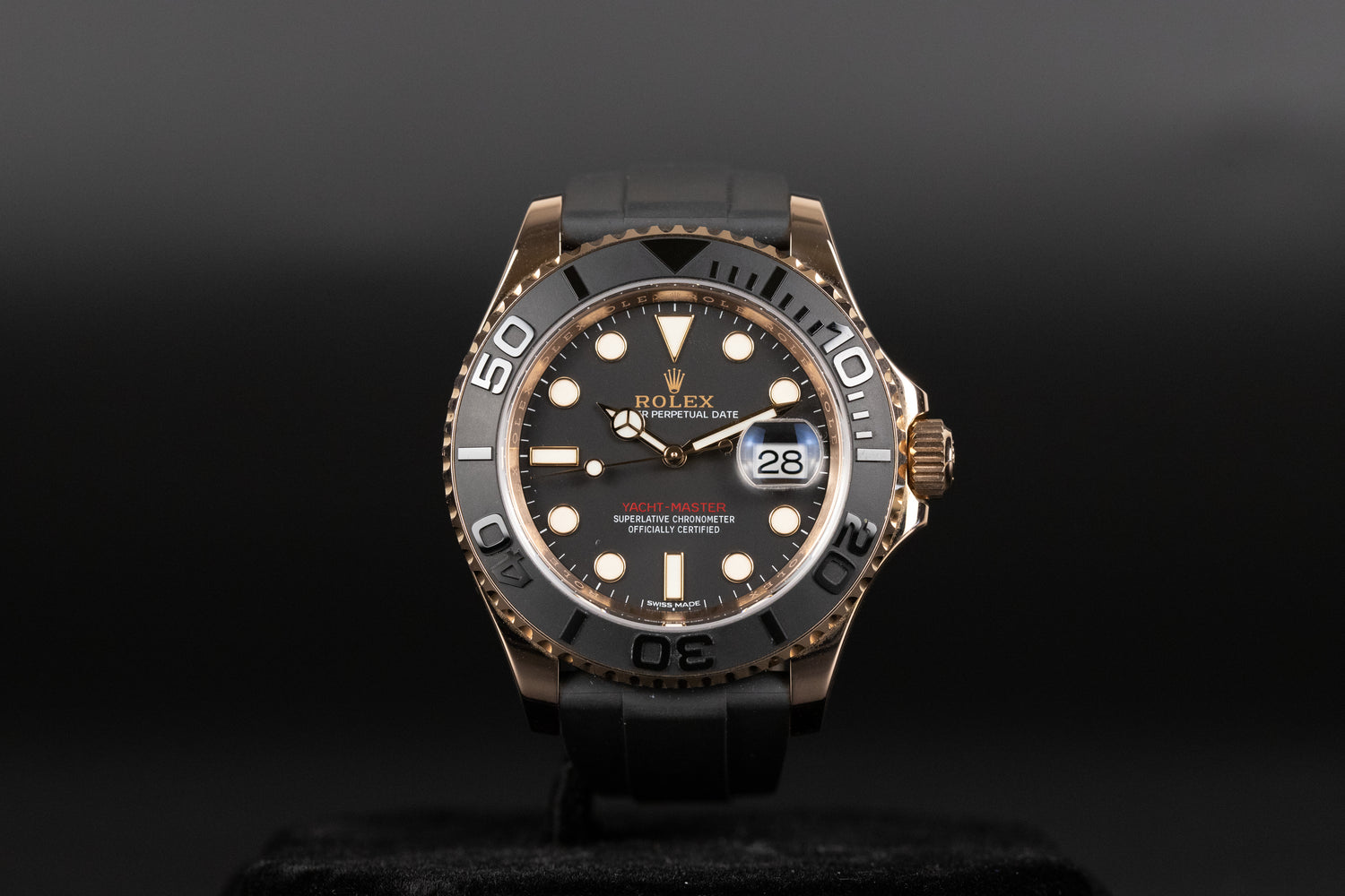 Rolex 116655 Yacht-Master 40 Oysterflex Black Dial