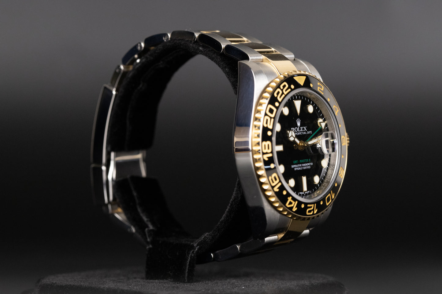 Rolex 116713LN GMT Master II SS/18k Black Dial