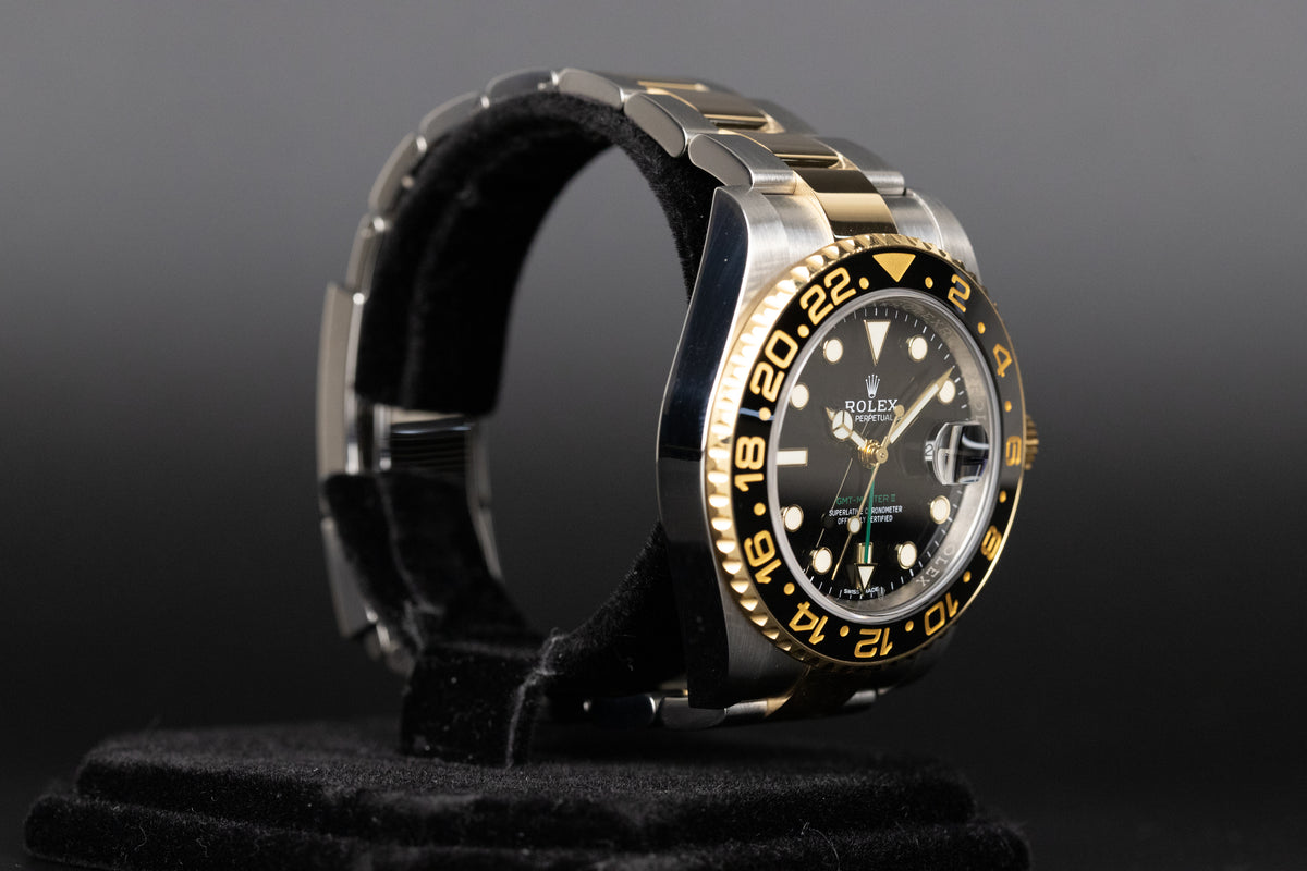 Rolex<br>116713LN GMT Master II SS/18k Black Dial