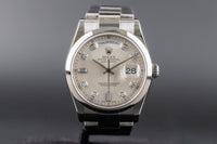 Rolex<br>118209 Day-Date 36 Silver Diamond Dial