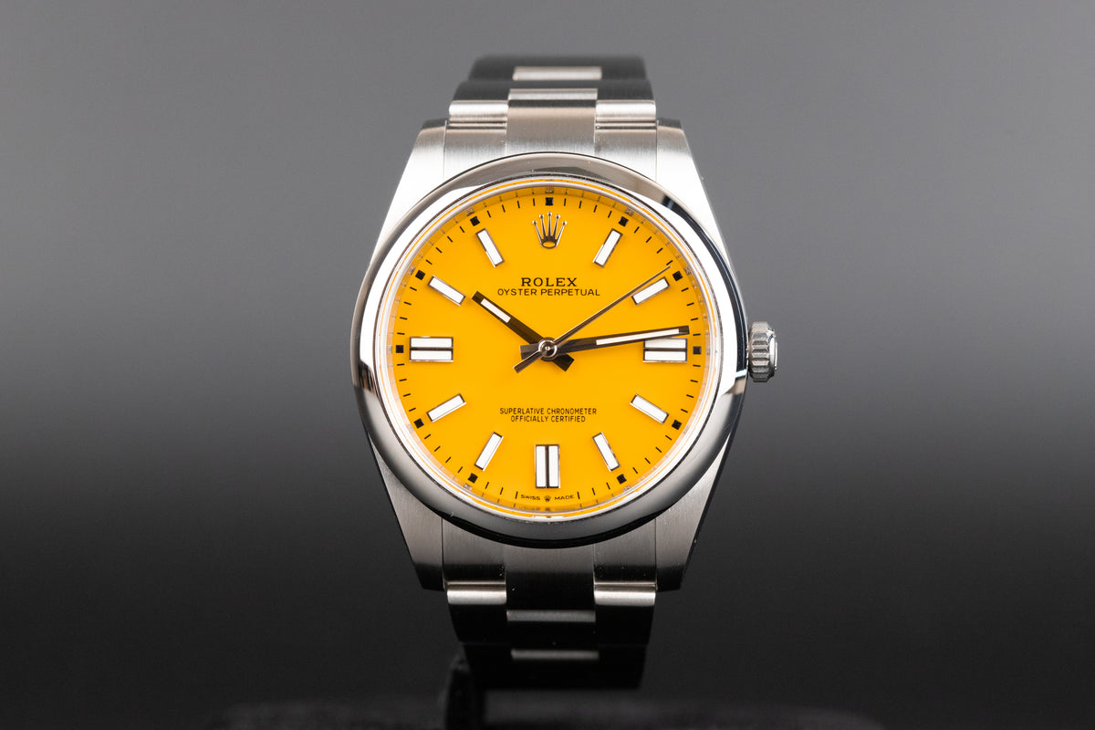 Rolex<br>124300 Oyster Perpetual 41mm Yellow Dial