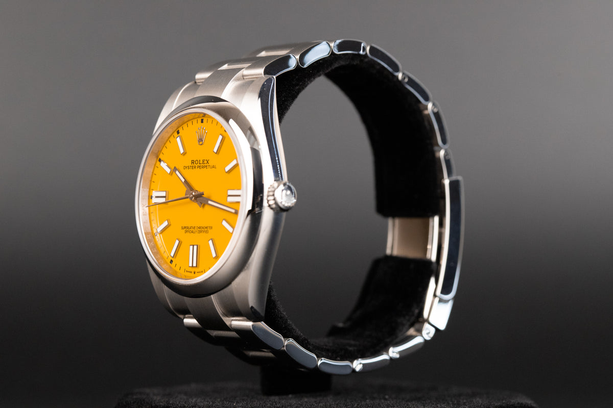 Rolex<br>124300 Oyster Perpetual 41mm Yellow Dial