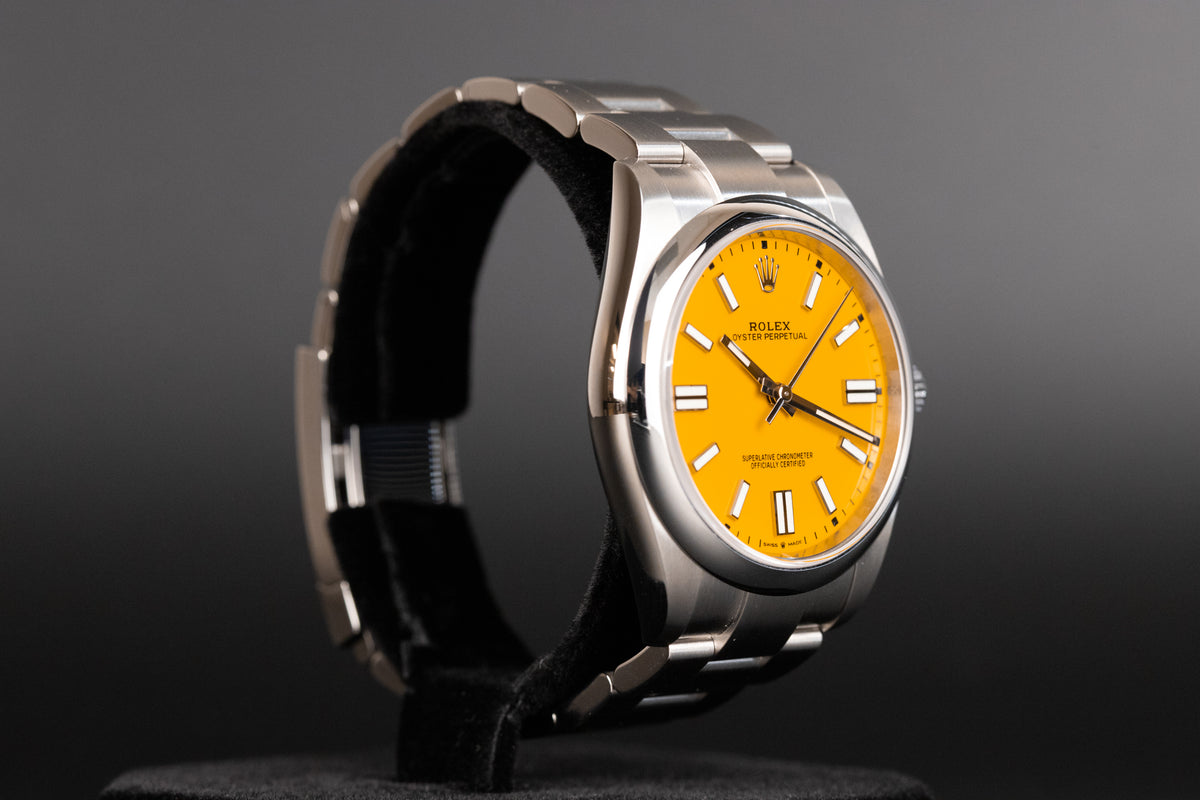 Rolex<br>124300 Oyster Perpetual 41mm Yellow Dial