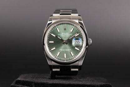 Rolex<br>126200 Datejust 36 Mint Green Dial
