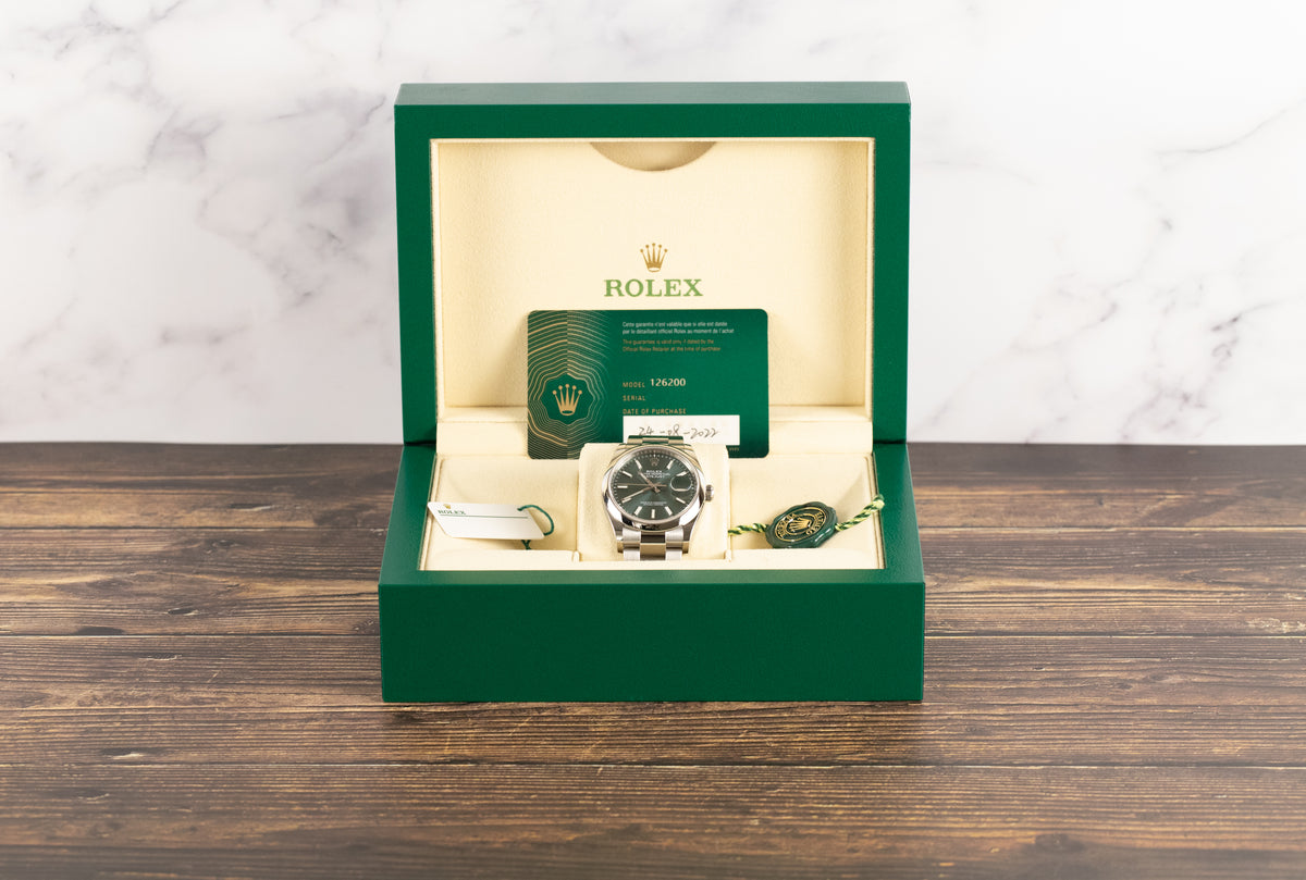 Rolex<br>126200 Datejust 36 Mint Green Dial