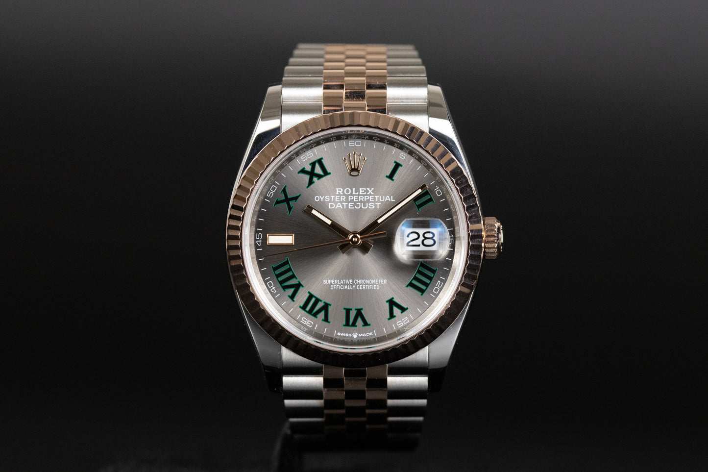 Rolex 126231 Datejust 36 SS/RG Wimbledon Dial