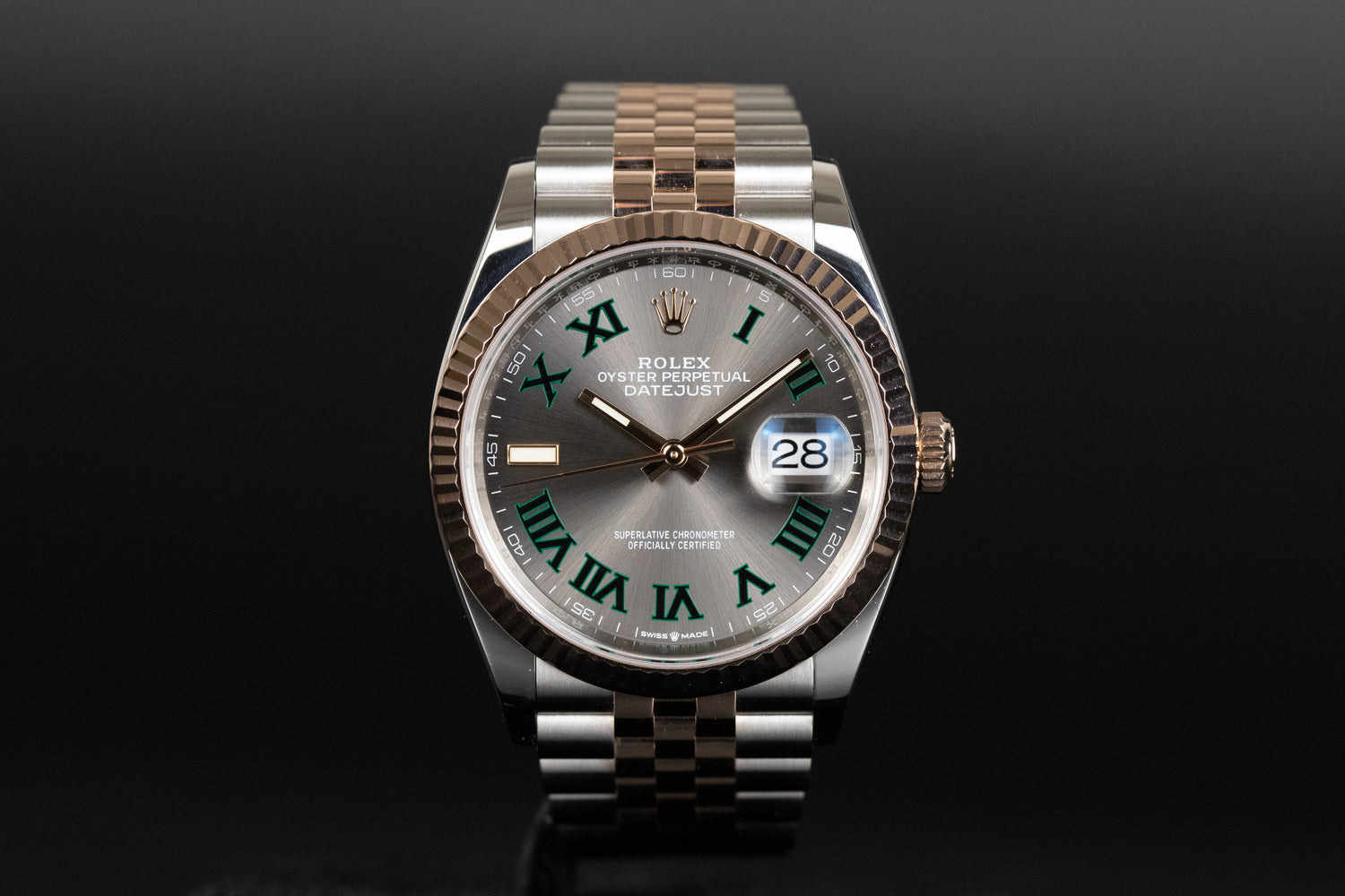 Rolex 126231 Datejust 36 SS/RG Wimbledon Dial
