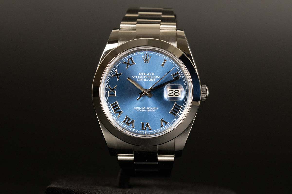 Rolex<br>126300 Datejust 41 Blue Roman Numeral Dial